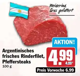 HIT Argentinisches Rinderfilet, Pfeffersteaks Angebot
