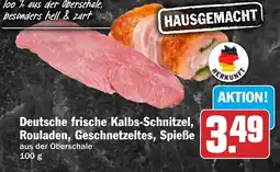 HIT Deutsche frische Kalbs-Schnitzel, Rouladen, Geschnetzeltes, Spieße Angebot