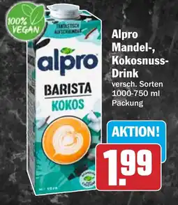 HIT Alpro Mandel-, Kokosnuss-Drink Angebot