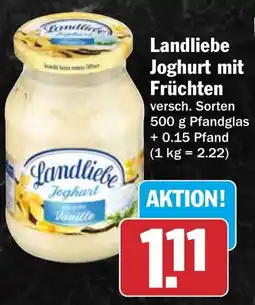 HIT Ländliebe Joghurt mit Früchten Angebot