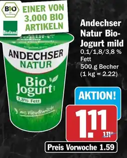HIT Andechser Natur Bio-Jogurt Angebot