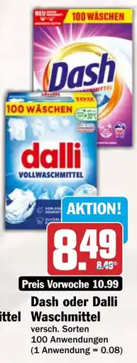 HIT Dash oder Dalli Waschmittel Angebot