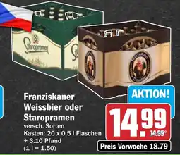 HIT Franziskaner Weissbier oder Staropramen Angebot