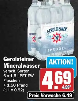 HIT Gerolsteiner Mineralwasser Angebot
