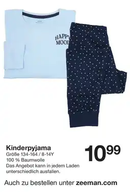 Zeeman Kinderpyjama Angebot