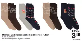 Damen- und Herrensocken mit Frottee-Futter