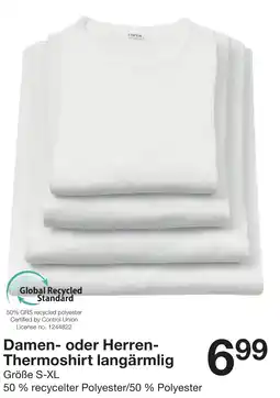 Zeeman Damen- oder Herren-Thermoshirt langärmelig Angebot