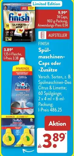 Aldi Süd Finish Spülmachine-Caps oder -Zusätze Angebot