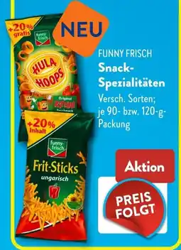 Aldi Süd FUNNY FRISCH Snack-Spezialitäten Angebot
