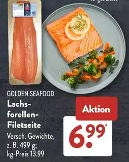 Aldi Süd GOLDEN SEAFOOD Lachsforellen-Filetseite Angebot
