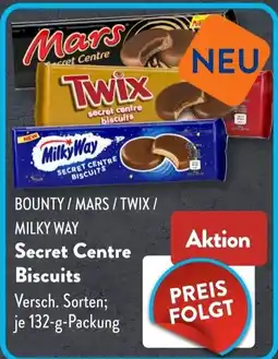 Aldi Süd Bounty / Mars / Twix / Milky Way Secret Centre Biscuits Angebot