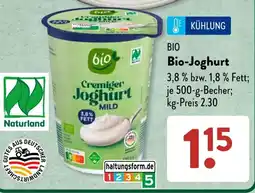 Aldi Süd Naturland Bio-Joghurt Angebot