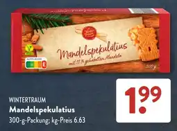 Aldi Süd WINTERTRAUM Mandelspekulatius Angebot