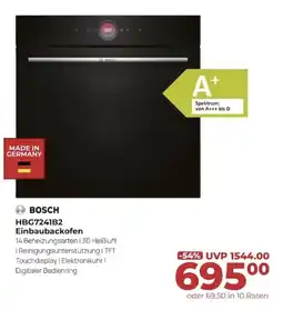 Hirsch und Ille BOSCH Einbaubackofen Angebot