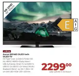 Hirsch und Ille Meiz Aurus 55FA63 OLED twin OLED-TV Angebot