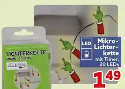 CENTERSHOP Lichterkette Mikro 20 LEDs Angebot