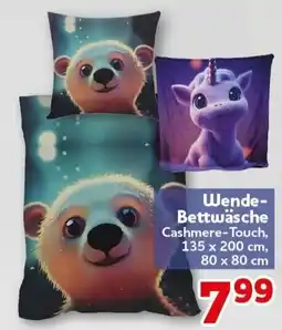 CENTERSHOP Wende-Bettwäsche Cashmere-Touch Angebot