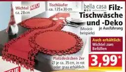 Norma bella casa Filz-Tischwäsche und -Deko Angebot