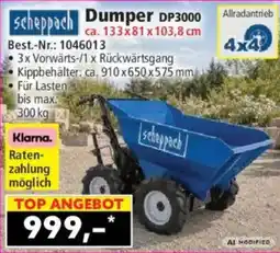 Norma scheppach Dumper DP3000 Angebot