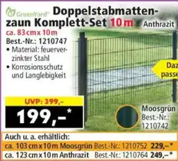 Norma GreenYard Doppelstabmattenzaun Komplett-Set Angebot