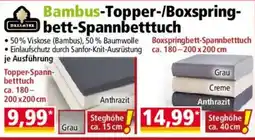Norma Bambus-Topper-/Boxspring-bett-Spannbettuch DALAMTEX Angebot