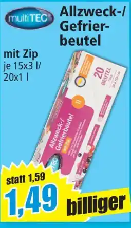 Norma multiTEC Allzweck-/Gefrierbeutel Angebot