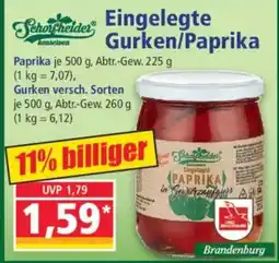 Norma Schorfheide Eingelegte Gurken/Paprika Angebot