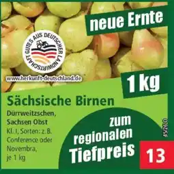 Norma Sächsische Birnen Angebot
