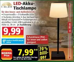 Norma I-GLOW LED-Akku-Tischlampe Angebot