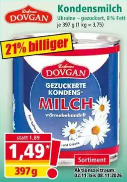 Norma Dovgan Gezuckerte Kondensmilch Angebot