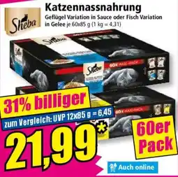 Norma Sheba Katzen Nassnahrung Angebot