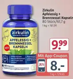 Rossmann Zirkulin Apfelessig + Brennnessel Kapseln Angebot