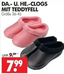 Wreesmann DA.- U. HE.-CLOGS MIT TEDDYFELL Angebot