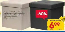 Rusta Sitzpouf mit Aufbewahrung Penny Angebot