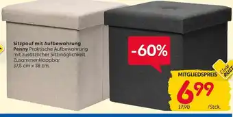 Sitzpouf mit Aufbewahrung Penny