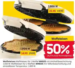 Rusta Waffeleisen Waffeleisen für 1 Waffel WMS25 mit Antihaftbeschichtung Angebot