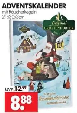 Wreesmann Original Crottendorfer Adventskalender mit Räucherkegeln Angebot