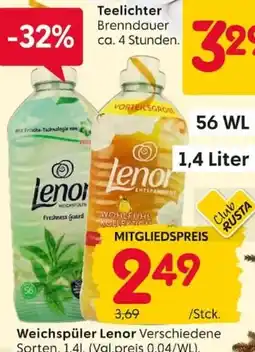 Rusta Weichspüler Lenor Angebot