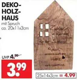 Wreesmann DEKO-HOLZ-HAUS mit Spruch Angebot