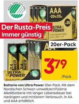 Rusta Batterie von Ultra Power Angebot