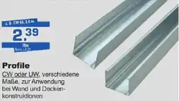 Bauzentrum Hofacker Profile CW oder UW Angebot