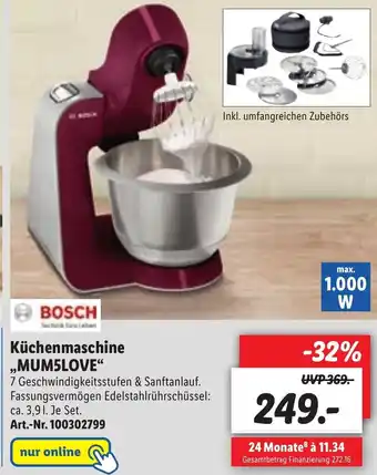 Lidl Bosch Küchenmaschine MUM5Love Angebot