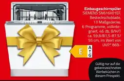 ROLLER Einbaugeschirrspüler SIEMENS SN616X01EF Angebot