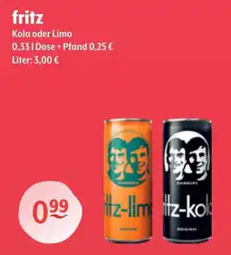 Getränke Hoffmann fritz Kola oder Limo Angebot