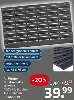 ROLLER All Wetter Bürstenmatte Angebot