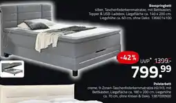 ROLLER Boxspringbett silber Angebot