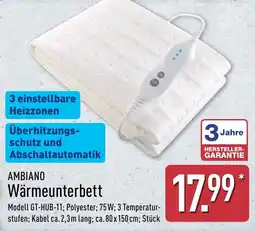 Aldi Nord AMBIANO Wärmeunterbett Angebot