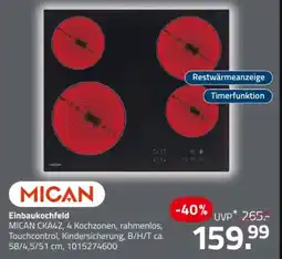 ROLLER MICAN Einbaukochfeld Angebot