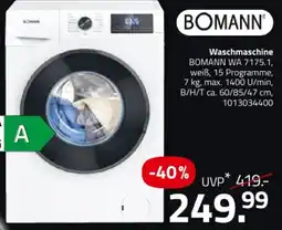 ROLLER Waschmaschine BOMANN Angebot