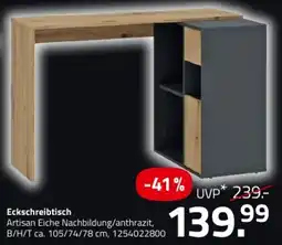 ROLLER Eckschreibtisch Artisan Eiche Nachbildung/anthrazit Angebot